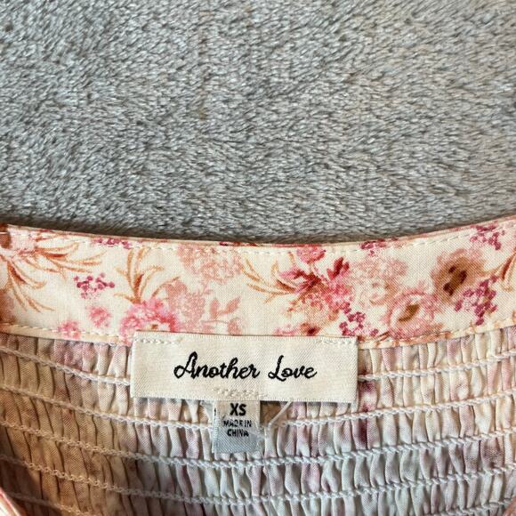 Anthropologie Another Love Smocked Floral Mini Dress XS New Coquette Romantic‎ - Picture 7 of 7